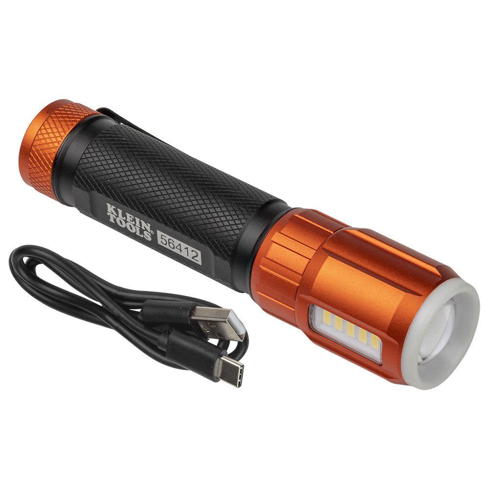 Klein Tools Flashlight with Worklight Rechargeable - Ascmtools