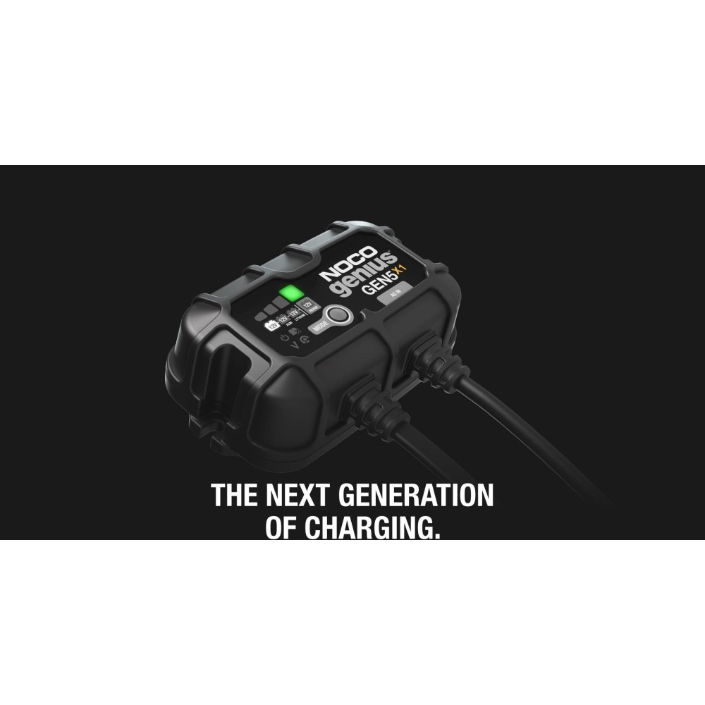 Noco 12V Battery Charger 5A Fully Automatic 1 Bank On Board - Ascmtools
