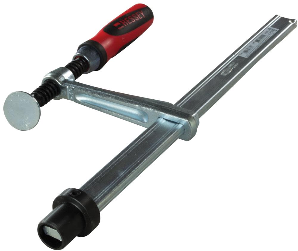 Bessey Welding Table Clamp 12″ Capacity 4.75″ Throat Depth 2K Composite Handle STD Pad for 28 mm Matrix Tables - Ascmtools