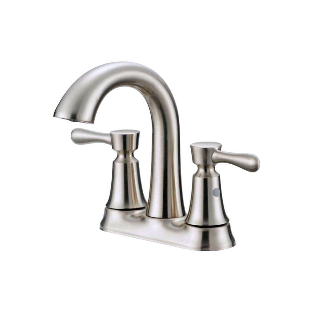 Oakbrook Verona Bathroom Sink Faucet Two Handle Brushed Nickel - Ascmtools