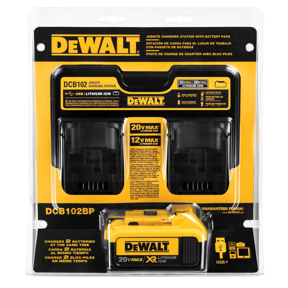DEWALT 20 Volt MAX Lithium-Ion Battery Pack and Charger - Ascmtools