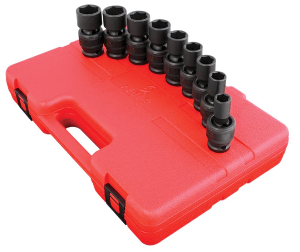 Sunex 9 pc. 1/2 In. Drive SAE Universal Impact Socket Set - Ascmtools