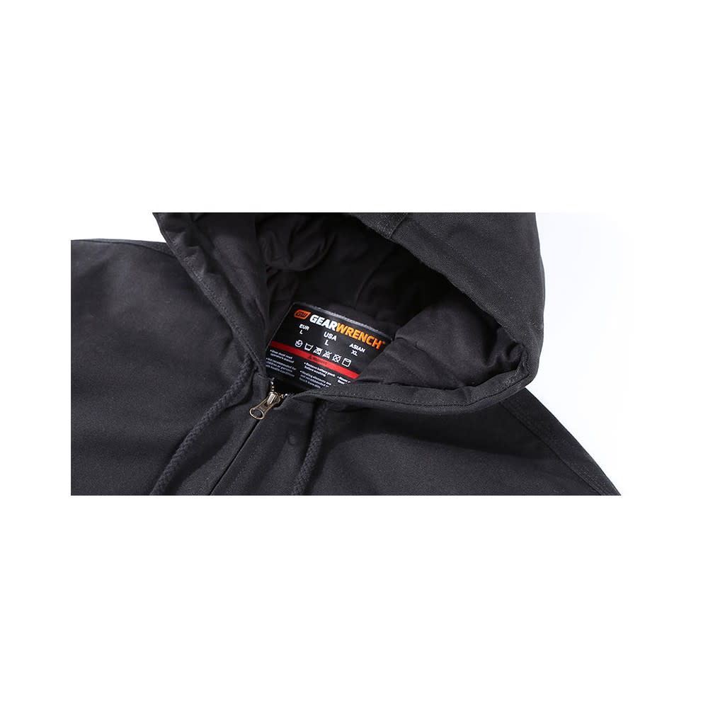 GEARWRENCH Mens Black Heated Canvas Jacket Kit 3X - Ascmtools