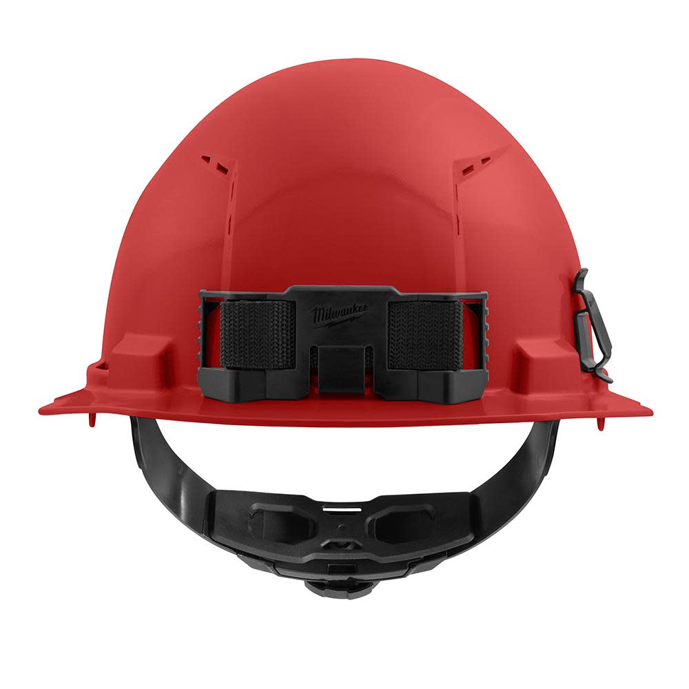 Milwaukee Front Brim Vented Hard Hat with 4pt Ratcheting Suspension Type 1 Class C Red - Ascmtools