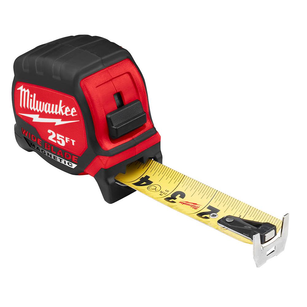 Milwaukee 25Ft Wide Blade Magnetic Tape Measure - Ascmtools