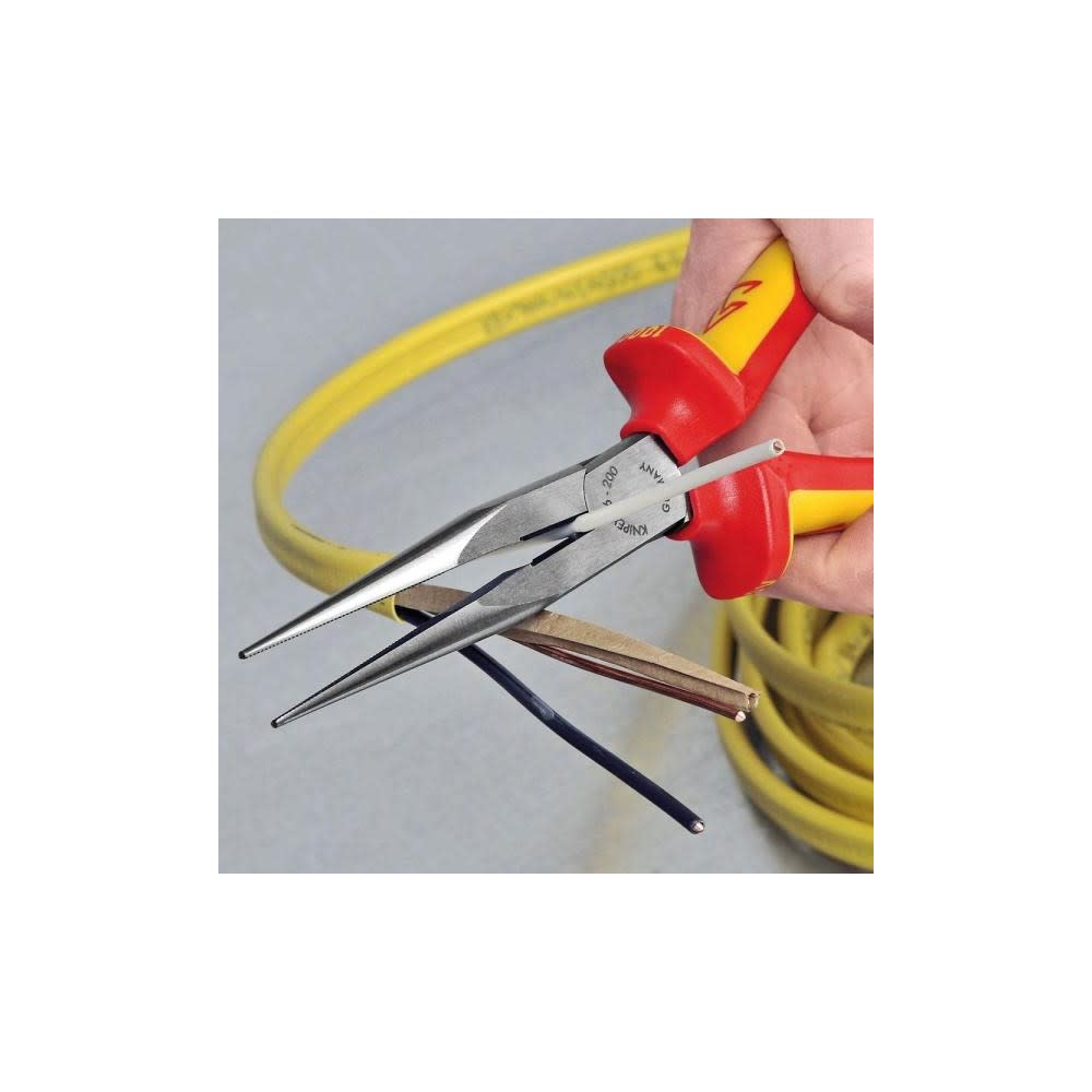 Knipex Long Nose Pliers 200 mm 1000V Insulated - Ascmtools
