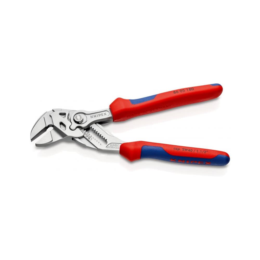 Knipex Chrome Plated Head Pliers Wrench 180mm - Ascmtools