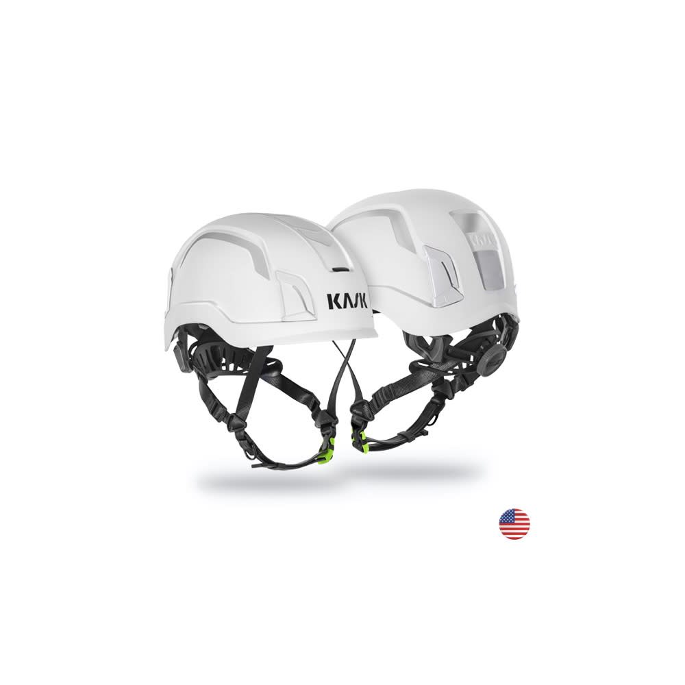 KASK America Zenith X2 Hi Viz White Class E Safety Helmet - Ascmtools