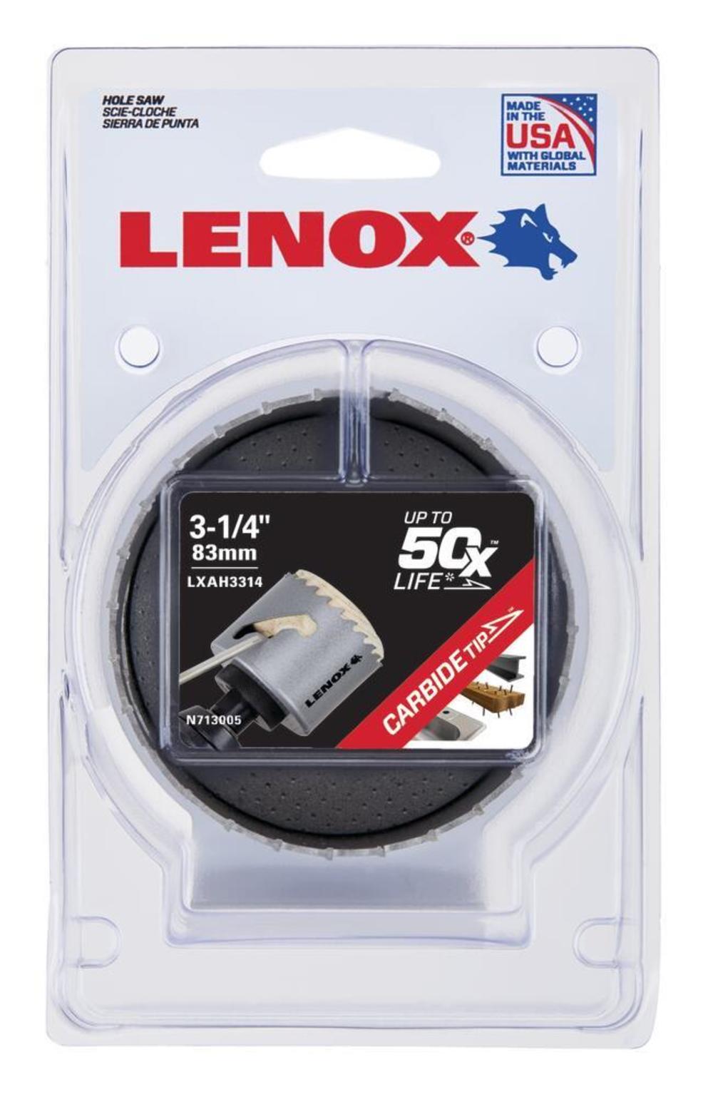 Lenox Hole Saw Carbide Tipped 3 1/4″ 83mm - Ascmtools