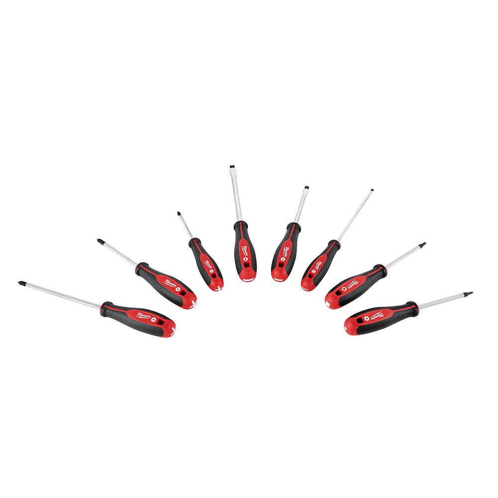 Milwaukee 8pc Screwdriver Kit with Square - Ascmtools