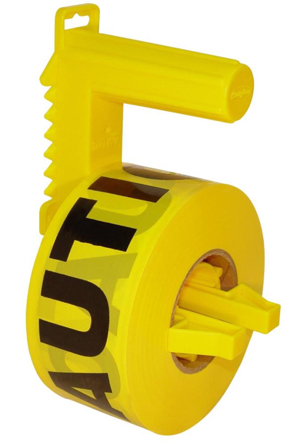 US Tape Pro Barricade Tape Dispenser with Yellow Caution Tape - Ascmtools