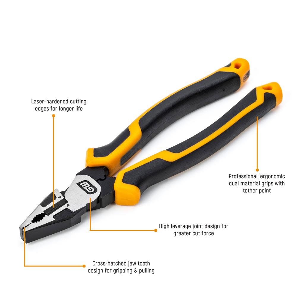 GEARWRENCH 8″ Pitbull Dual Material Universal Cutting Pliers - Ascmtools