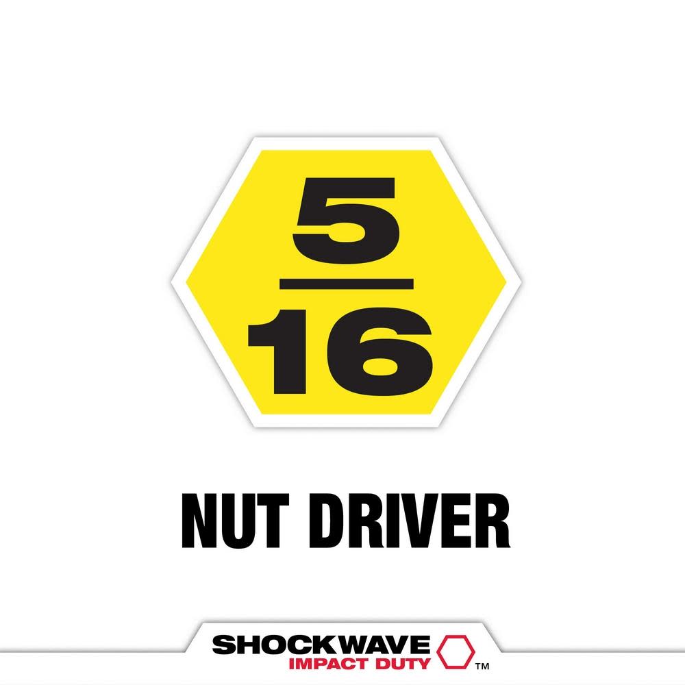 Milwaukee SHOCKWAVE Impact Duty 5/16 x 2 9/16″ Magnetic Nut Driver 10pk - Ascmtools