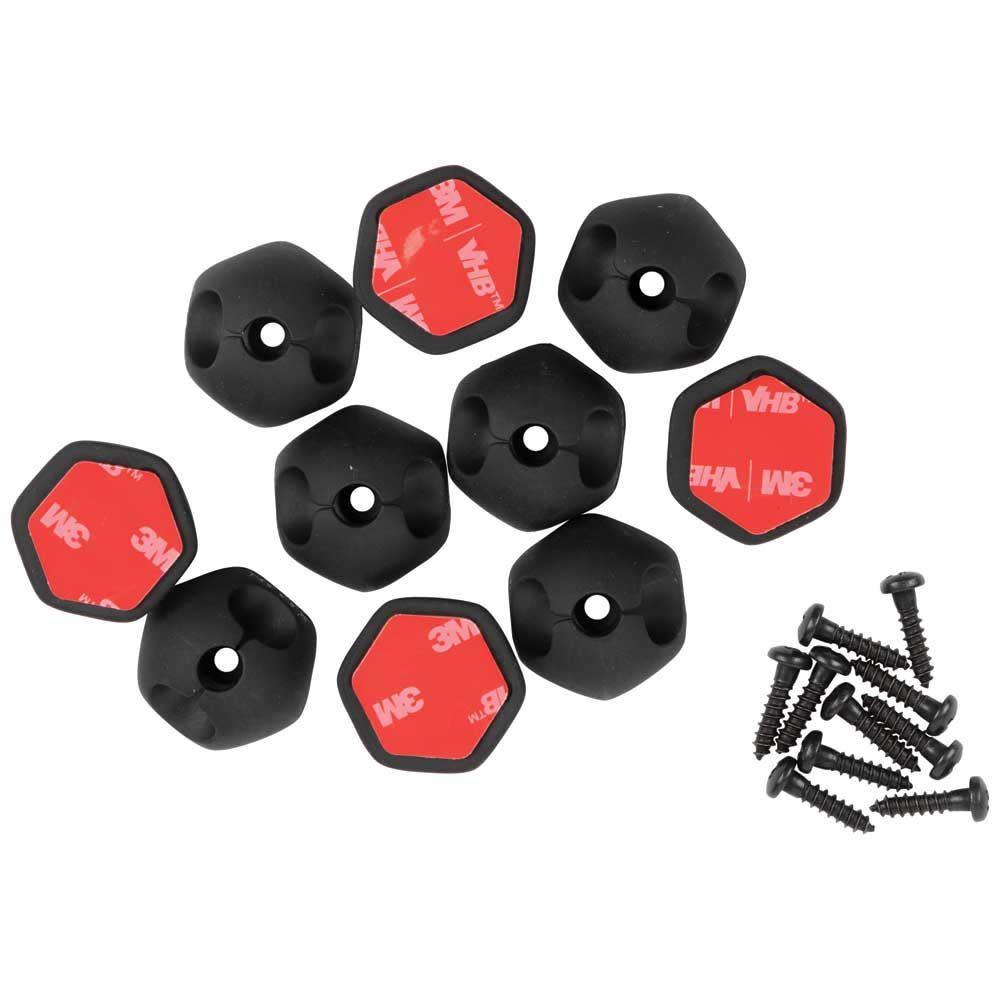 Klein Tools Self Stick 1 Slot Cable Clips 10pk - Ascmtools