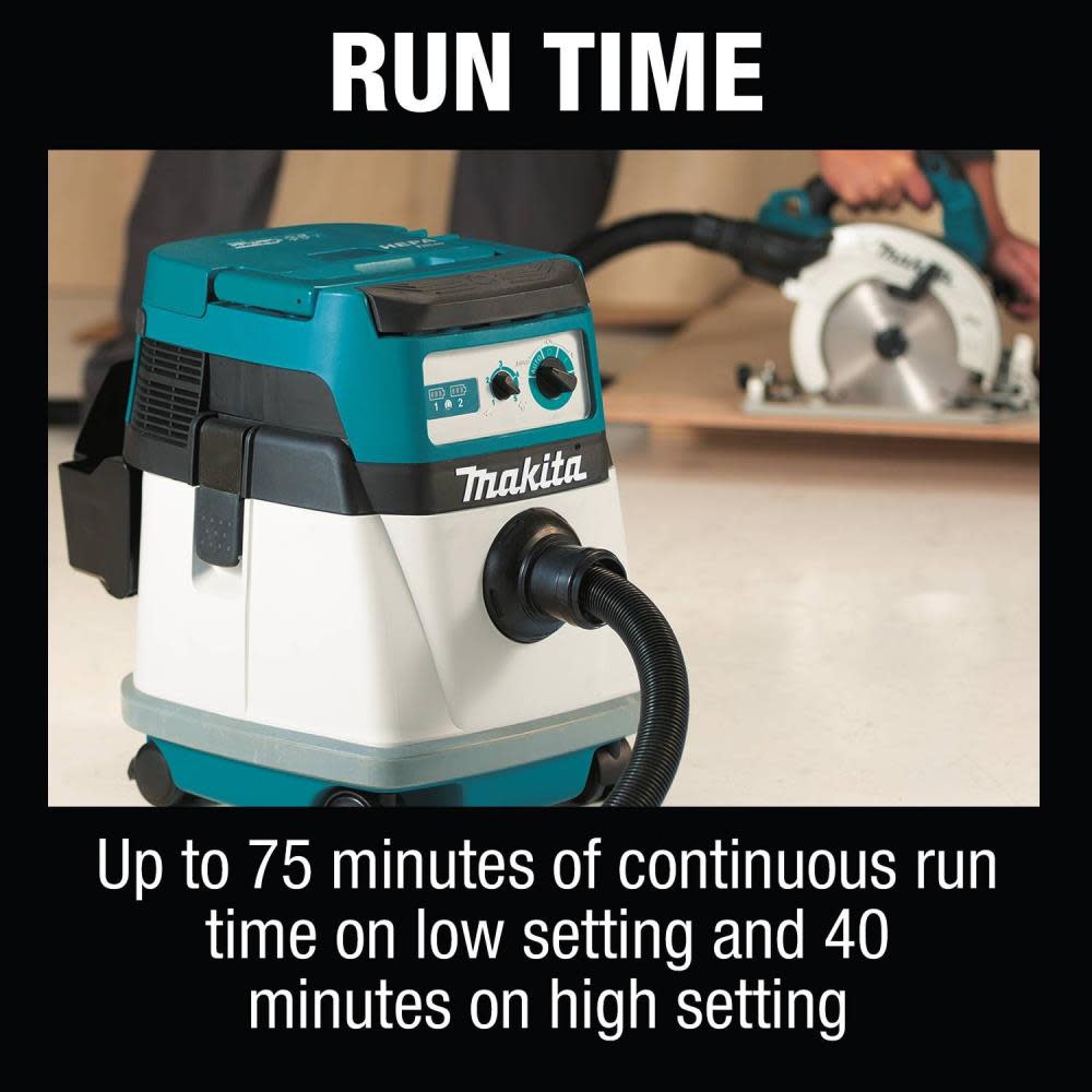 Makita 18V X2 LXT 36V 4 Gallon HEPA Dry Dust Extractor Bare Tool - Ascmtools