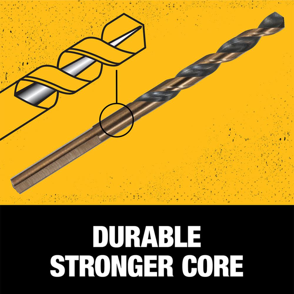 DEWALT Drill Bit Set Split Point Black & Gold 14pc - Ascmtools