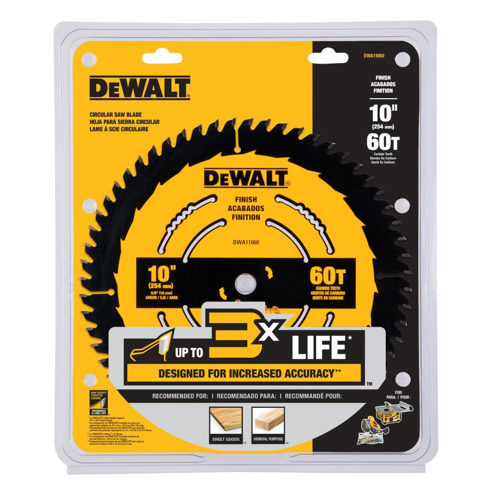 DEWALT Circular Saw Blade 10″ 60T - Ascmtools