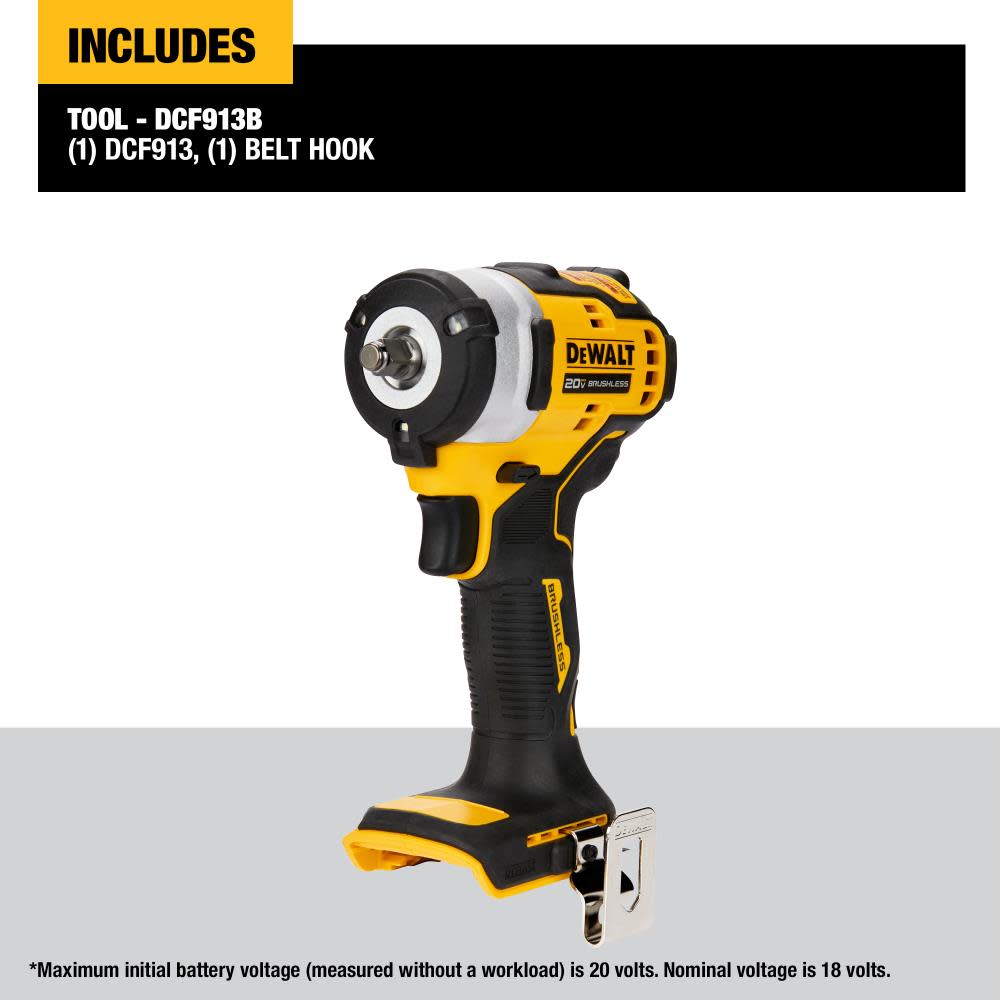 DEWALT 20V MAX 3/8″ Impact Wrench Hog Ring Anvil Tool Only - Ascmtools