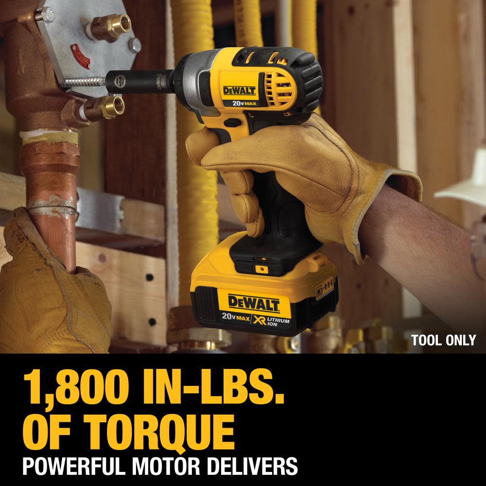 DEWALT 20 V MAX Lithium Ion 1/2 In. Impact Wrench with Detent Pin (Tool Only) - Ascmtools