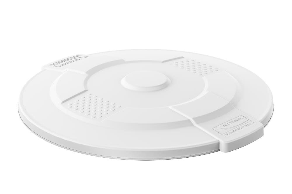 Suncast Plastic Utility Trash Lid – 55 Gallon White - Ascmtools