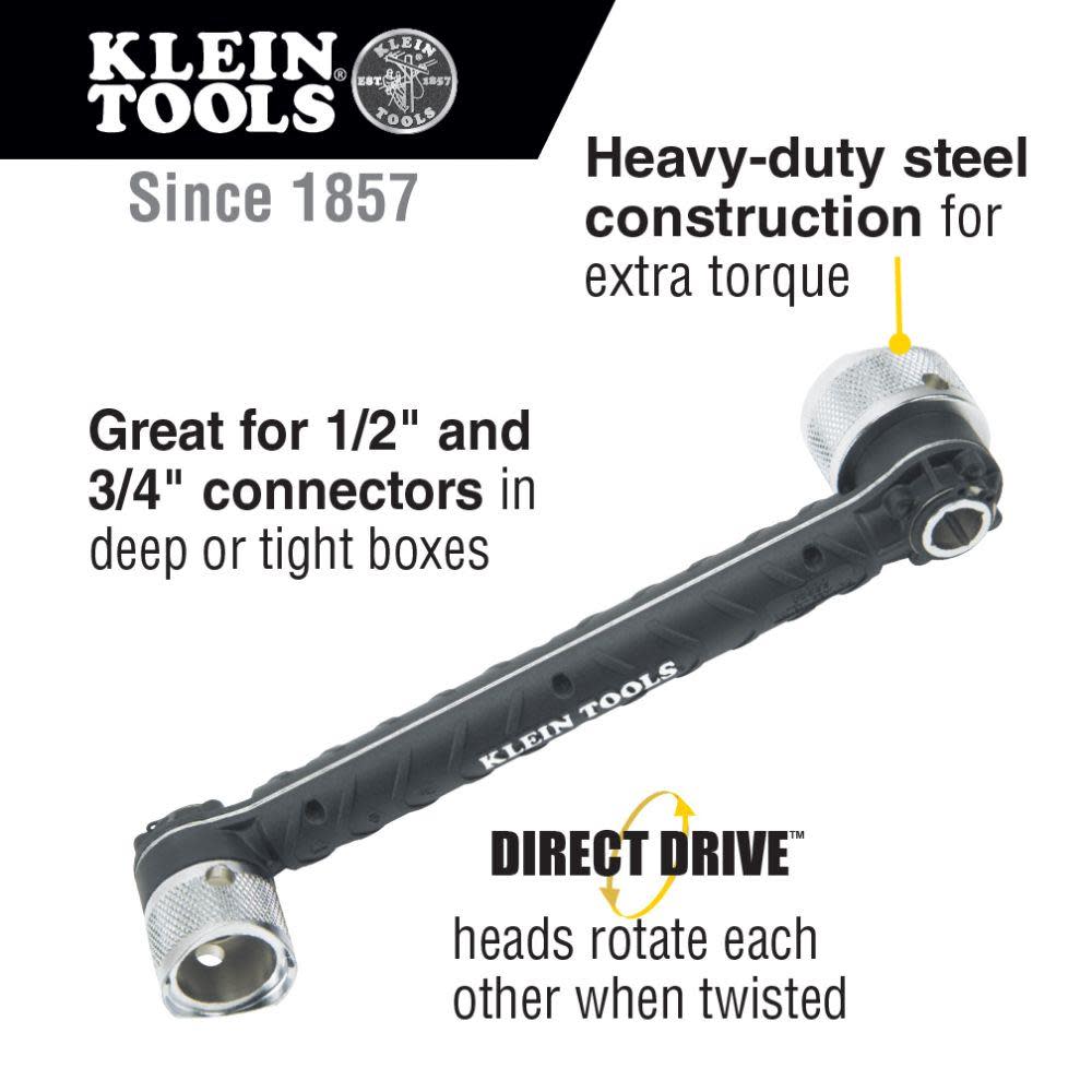 Klein Tools Conduit Locknut Wrench 1/2″ 3/4″ - Ascmtools