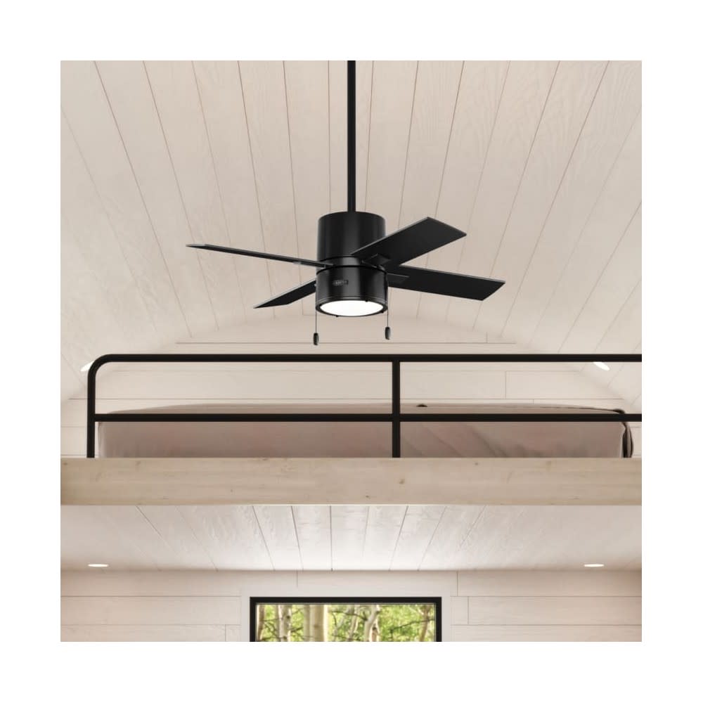 Hunter Fan Beck Ceiling Fan 42″ Matte Black/Greyed Walnut - Ascmtools