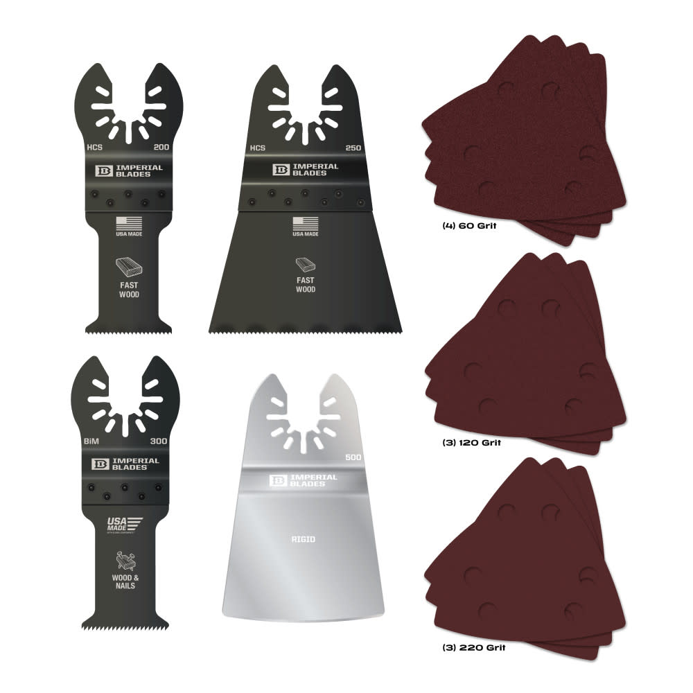 Imperial Blades One Fit Starter Kit Variety Pack 14PC - Ascmtools