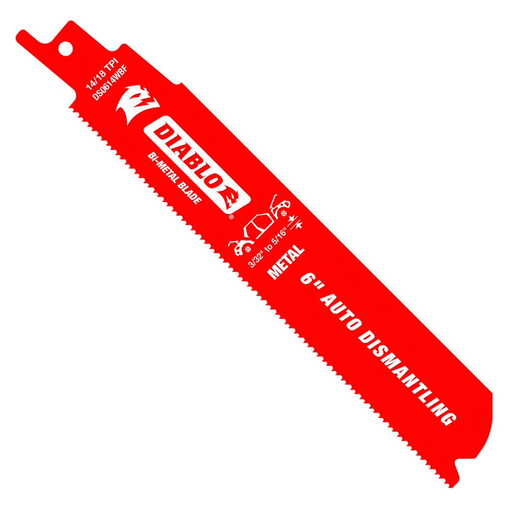 Diablo Tools 6″ Bi Metal Reciprocating Blade for Auto Dismantling 25pk - Ascmtools