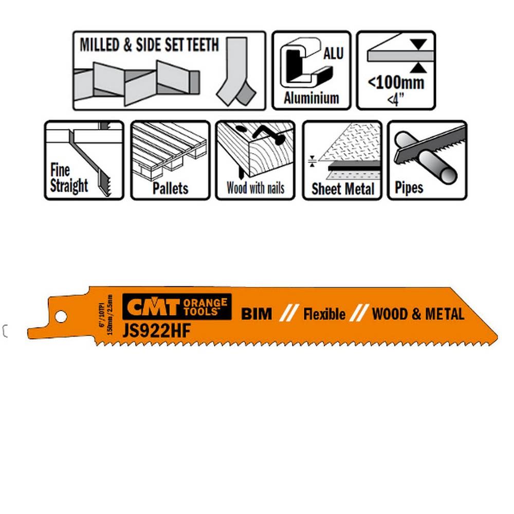 CMT Bi Metal Recip Blade - Ascmtools