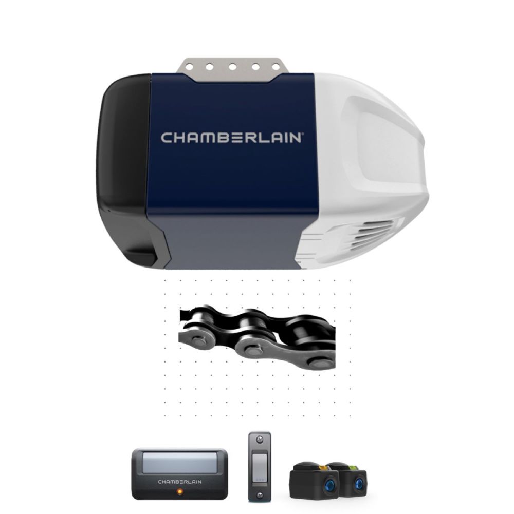 Chamberlain Garage Door Opener 1/2 HP Durable Chain Drive - Ascmtools