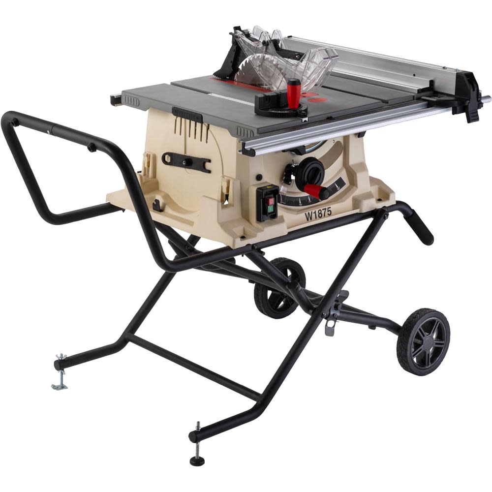 Shop Fox 10″ Benchtop Table Saw with Stand 120V 2HP 1 Phase - Ascmtools
