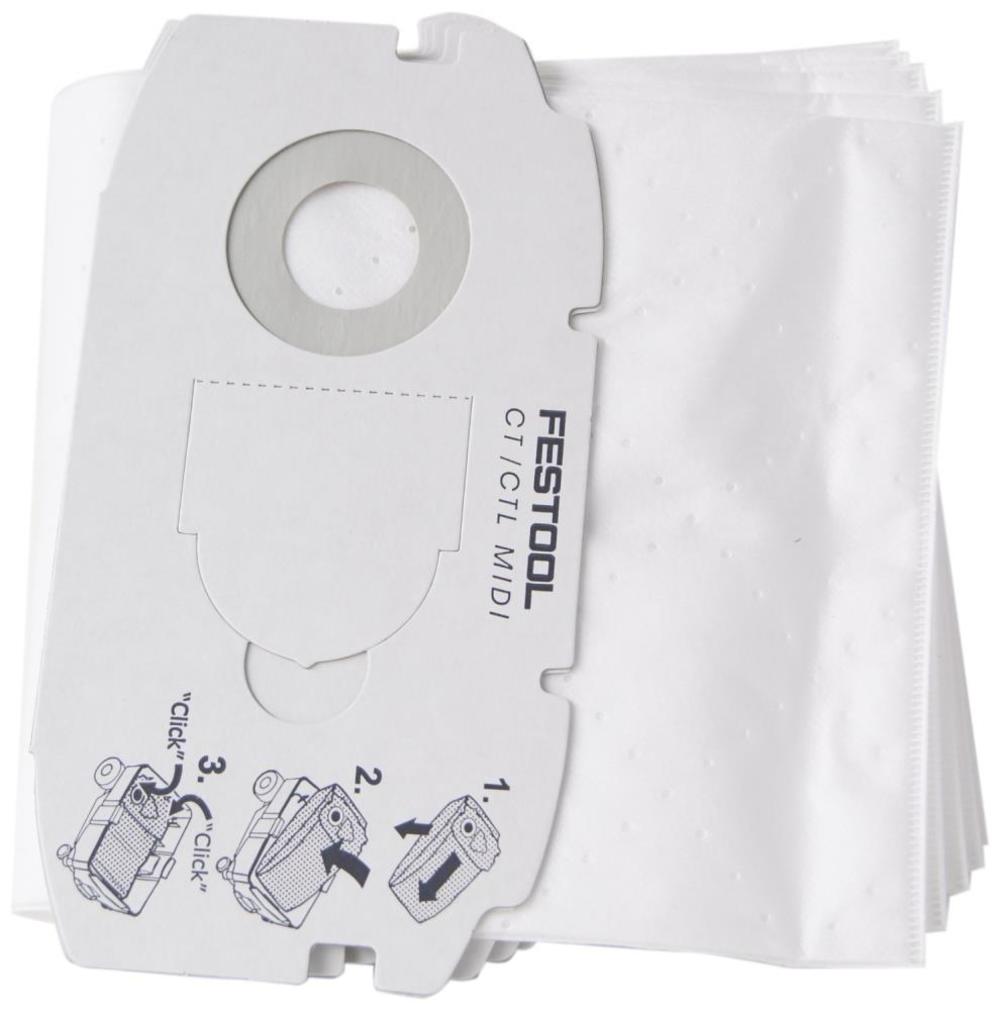 Festool Self Clean Filter Bag for CT MIDI (5pk) - Ascmtools