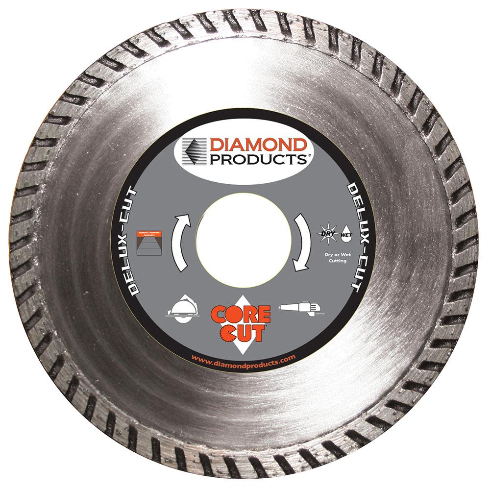 Diamond Products 4-1/2 In. x .080 In. x 7/8 In. Delux-Cut Turbo Blade - Ascmtools
