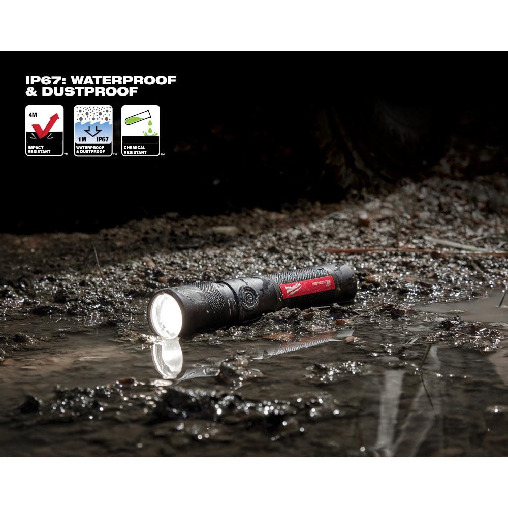 Milwaukee USB Rechargeable 1100L Twist Focus Flashlight - Ascmtools