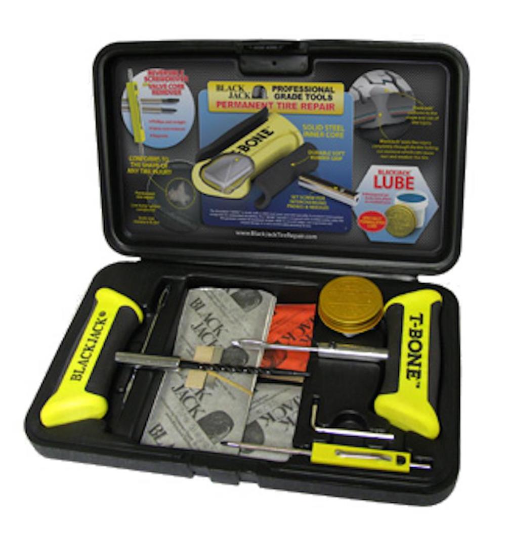 Black Jack Tire Repair Multi Use Tire Repair Kit with T-Bone Handles & Screwdriver - Ascmtools