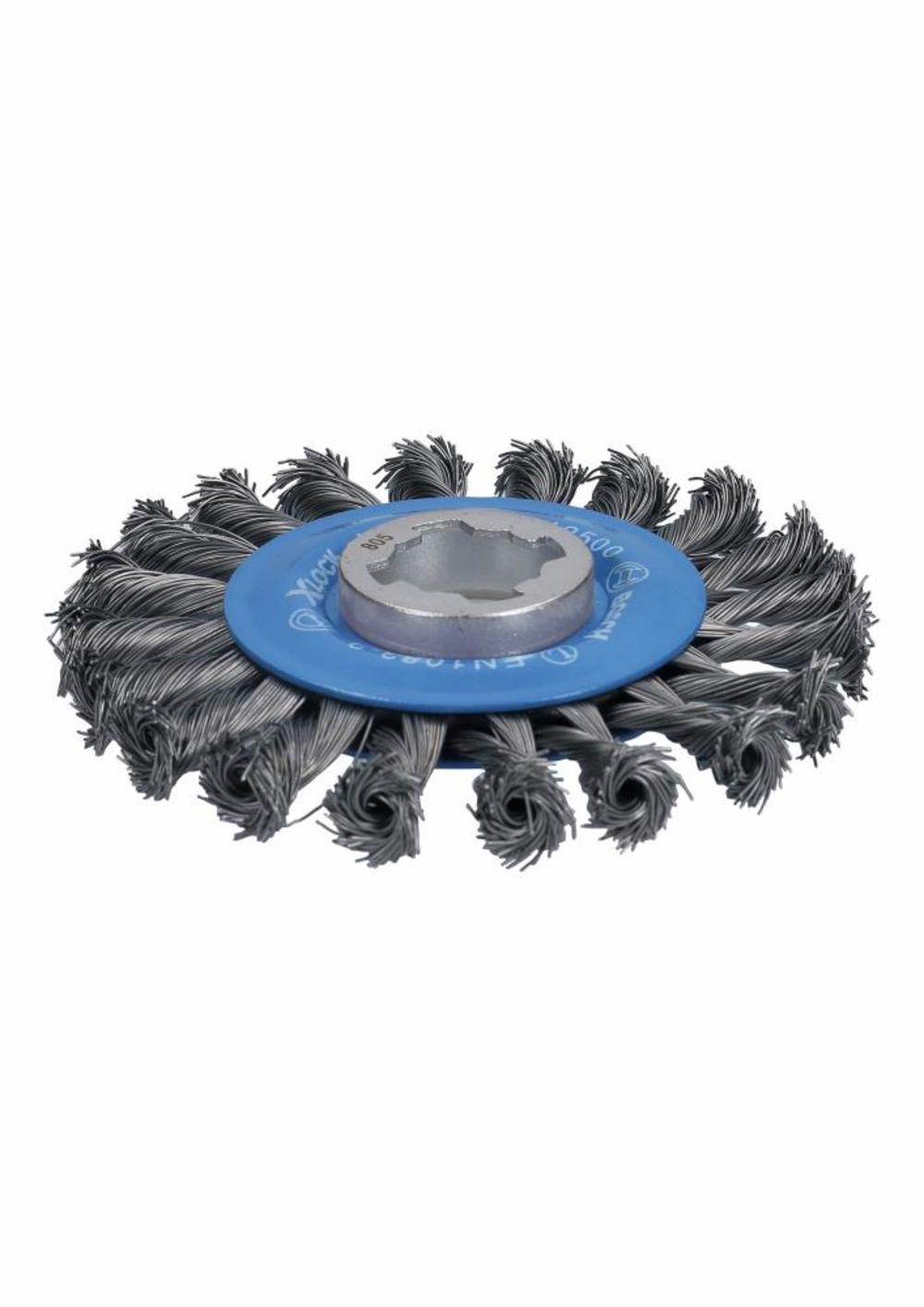 Bosch 4-1/2 In. Wheel Dia. X-LOCK Arbor Carbon Steel Full Cable Knotted Wire Wheel - Ascmtools