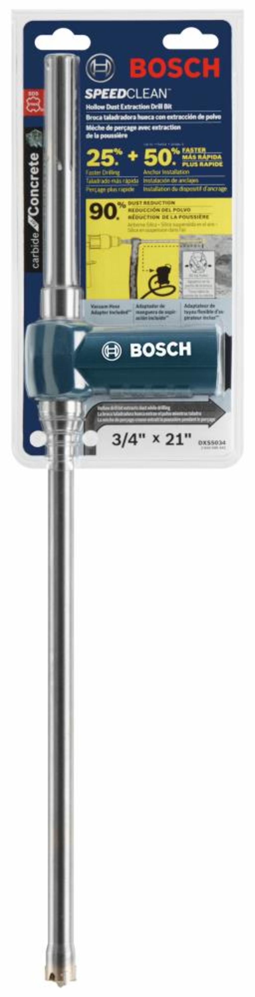 Bosch 3/4 In. x 21 In. SDS-max Speed Clean Dust Extraction Bit - Ascmtools