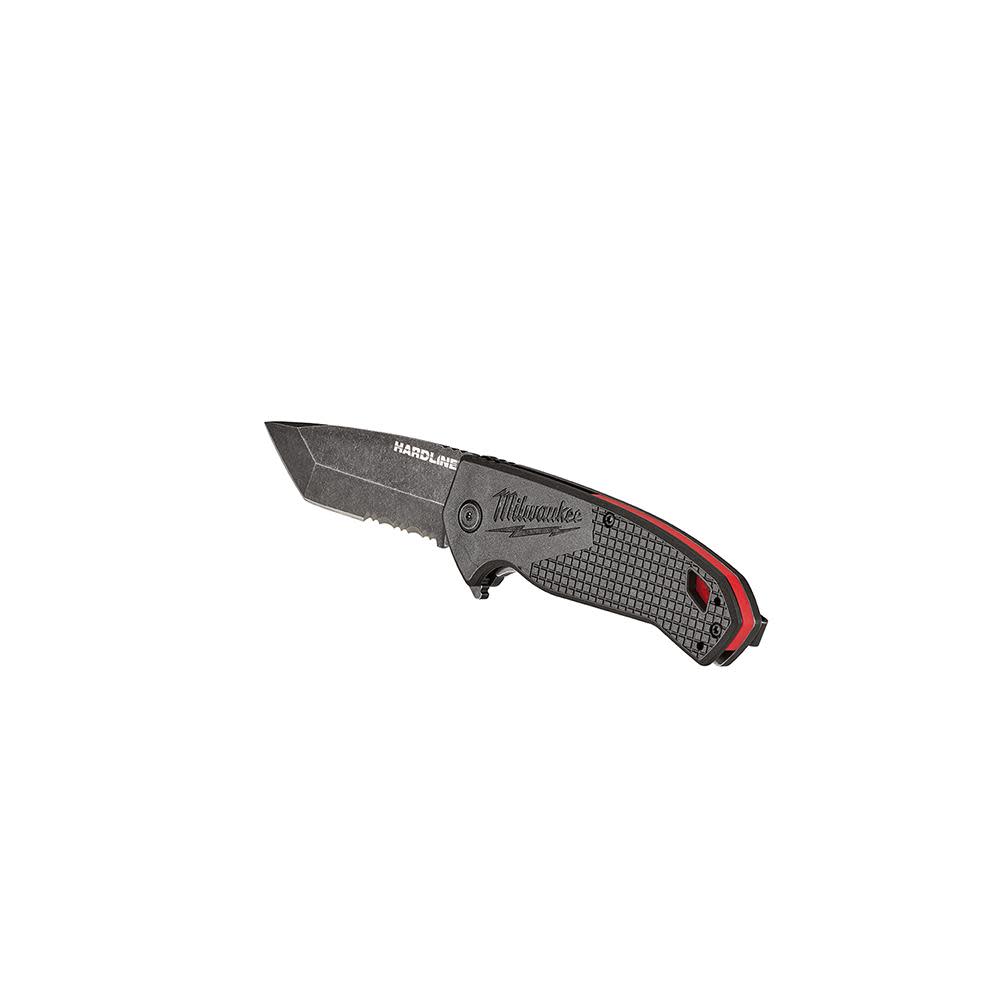 Milwaukee 3 in. HARDLINE Serrated Tanto Blade Pocket Knife - Ascmtools