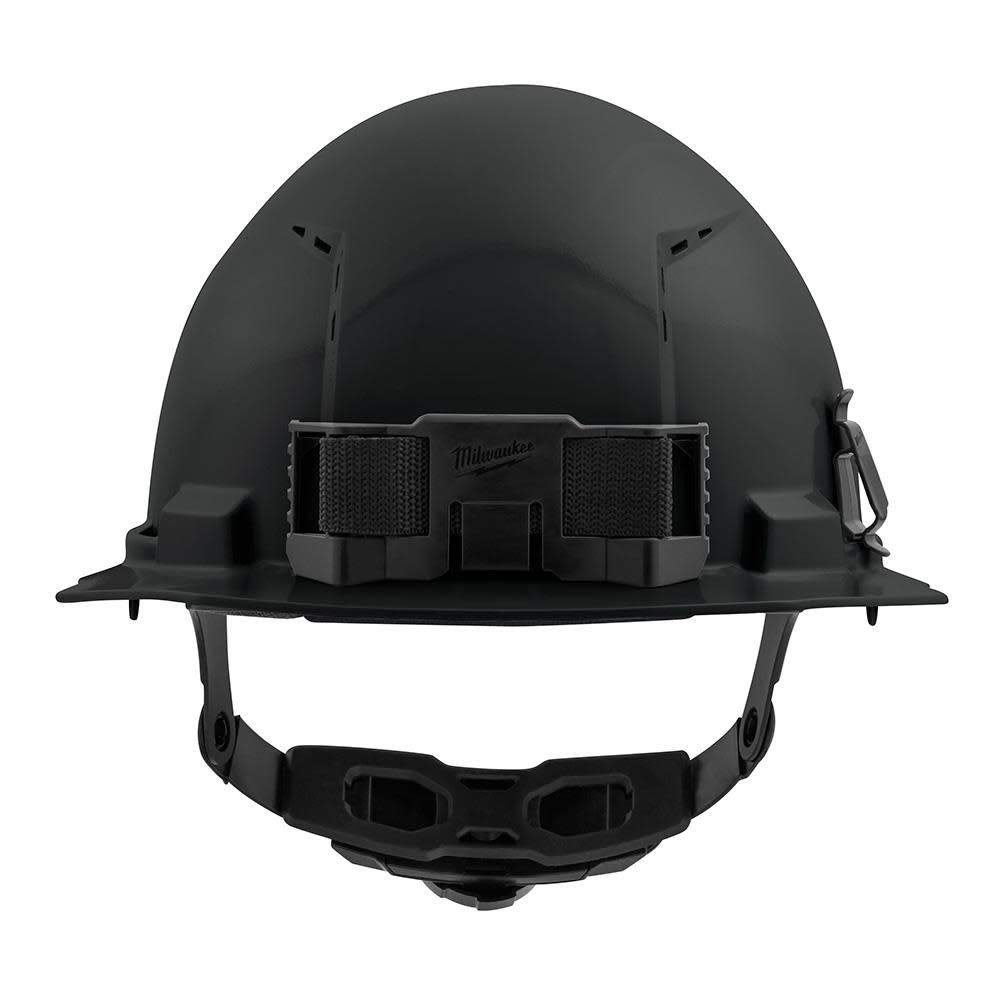 Milwaukee Black Front Brim Vented Hard Hat with 6pt Ratcheting Suspension Type 1 Class C - Ascmtools
