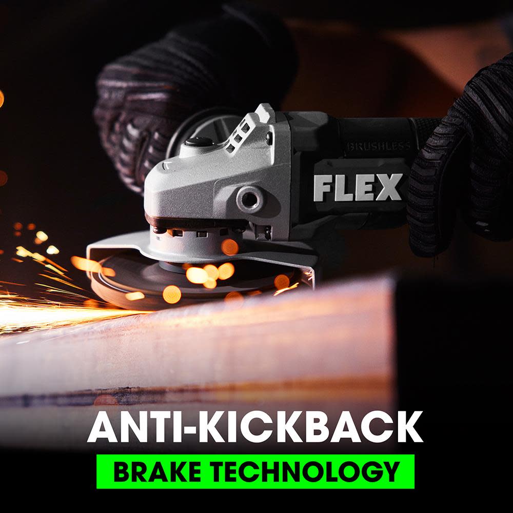 FLEX 24V 5-IN. VARIABLE SPEED ANGLE GRINDER WITH PADDLE SWITCH KIT - Ascmtools