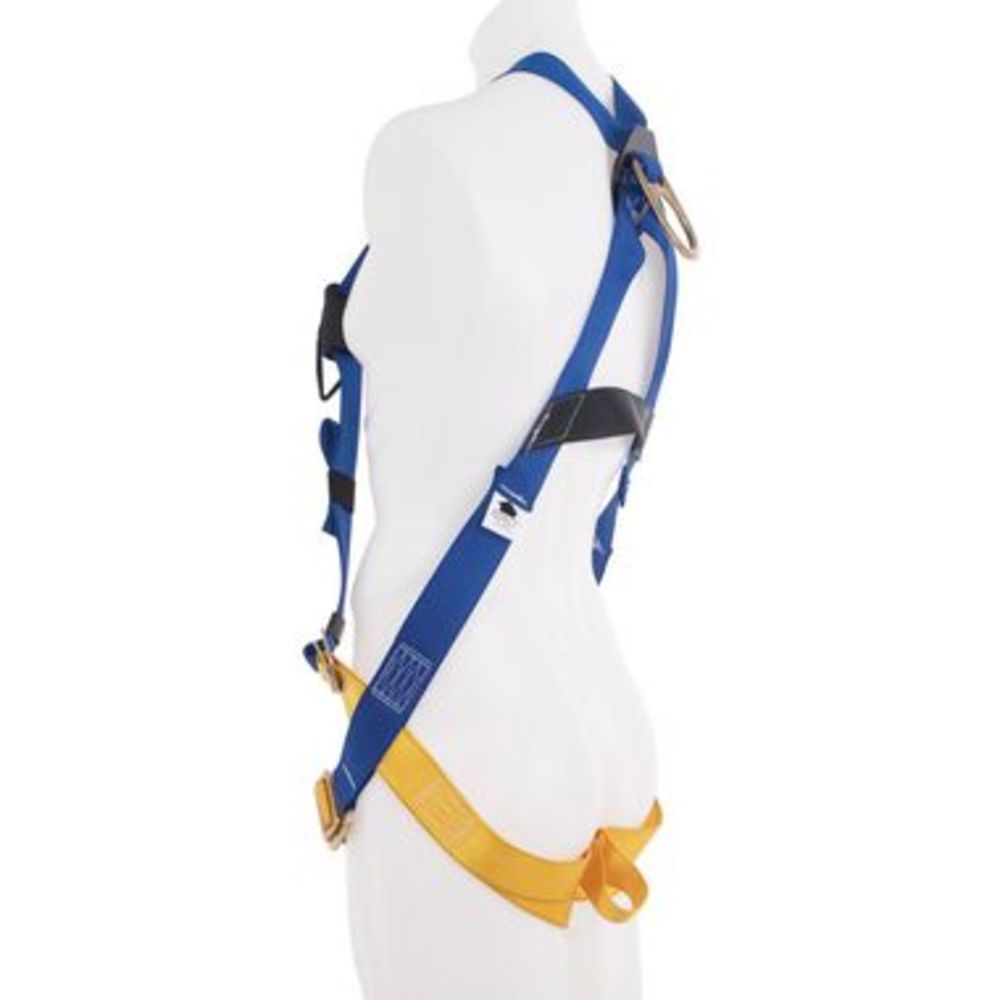 Werner Werner BaseWear Standard Harness with Attached 6′ DeCoil Lanyard Pass Through Legs Universal - Ascmtools
