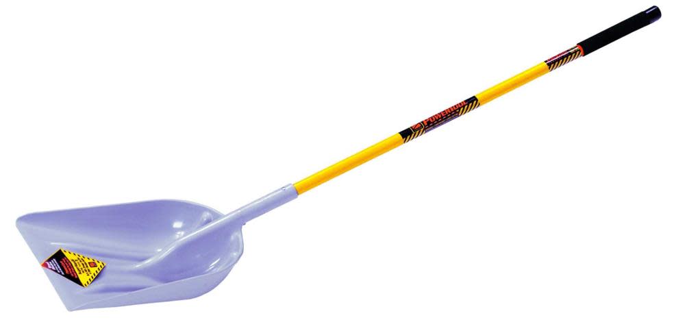 Structron Grain Scoop Poly Head Yellow Fiberglass Handle Cushion Grip - Ascmtools