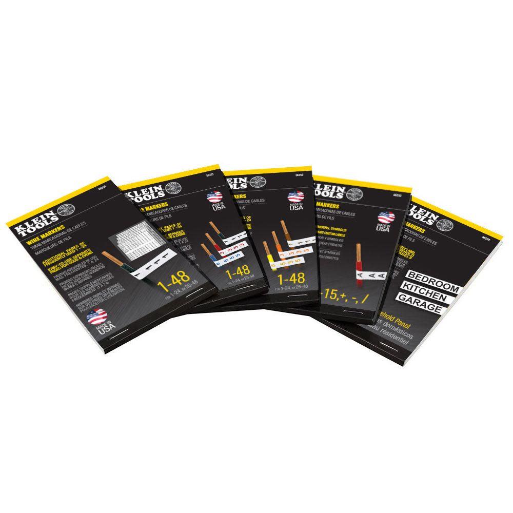 Klein Tools Wire Marker Book 120/240V 3 Phase - Ascmtools