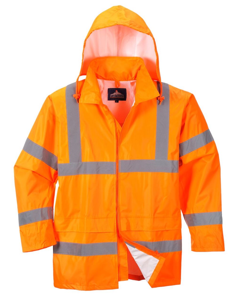Portwest Orange Hi-Vis Rain Jacket – Small - Ascmtools