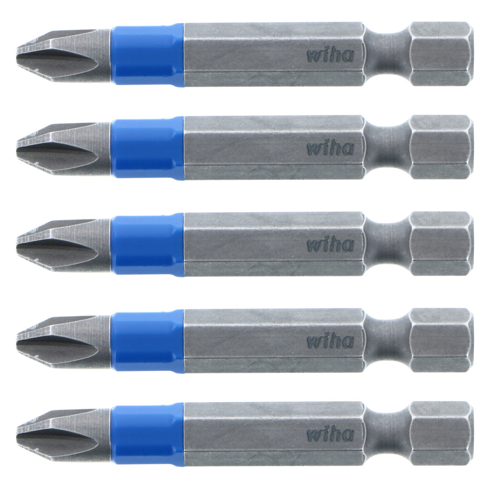 Wiha TerminatorBlue Impact Bit Phillips #2 2″ 5pk - Ascmtools