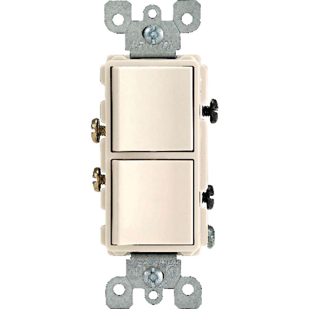 Leviton Decora Combination AC Quiet Switch 15A 277V Light Almond - Ascmtools