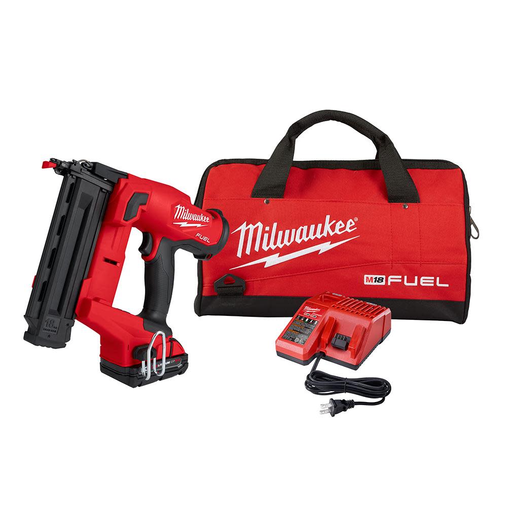 Milwaukee M18 FUEL 18 Gauge Brad Nailer Kit Reconditioned - Ascmtools
