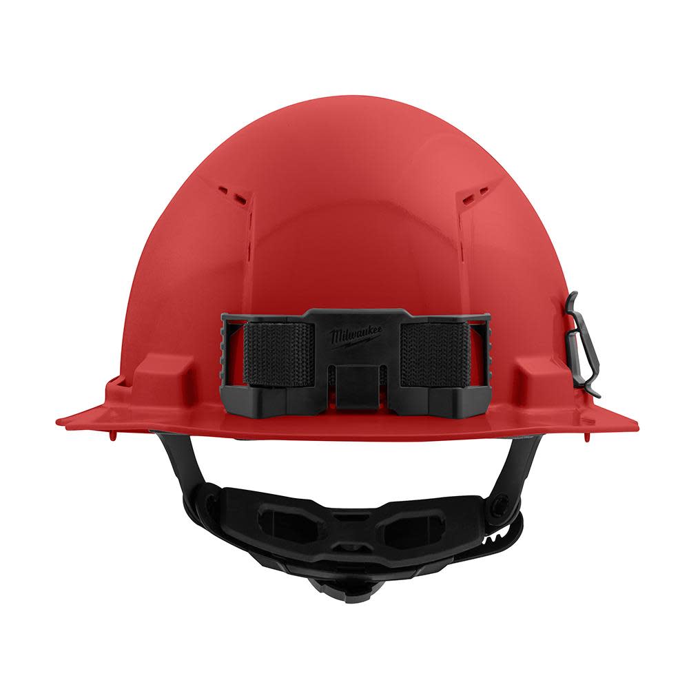 Milwaukee Red Full Brim Vented Hard Hat with 6pt Ratcheting Suspension Type 1 Class C - Ascmtools