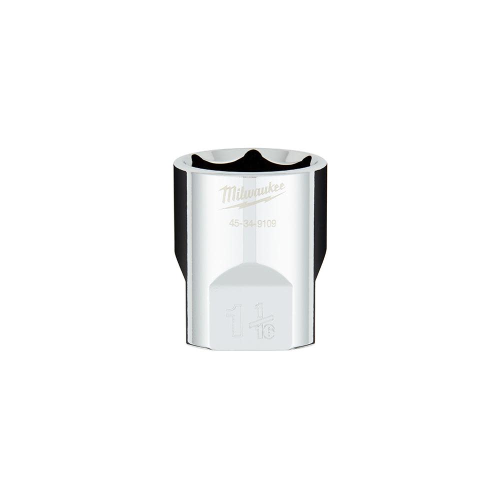 Milwaukee 1/2 in. Drive 1-1/16 in. SAE 6-Point Socket with FOUR FLAT Sides - Ascmtools