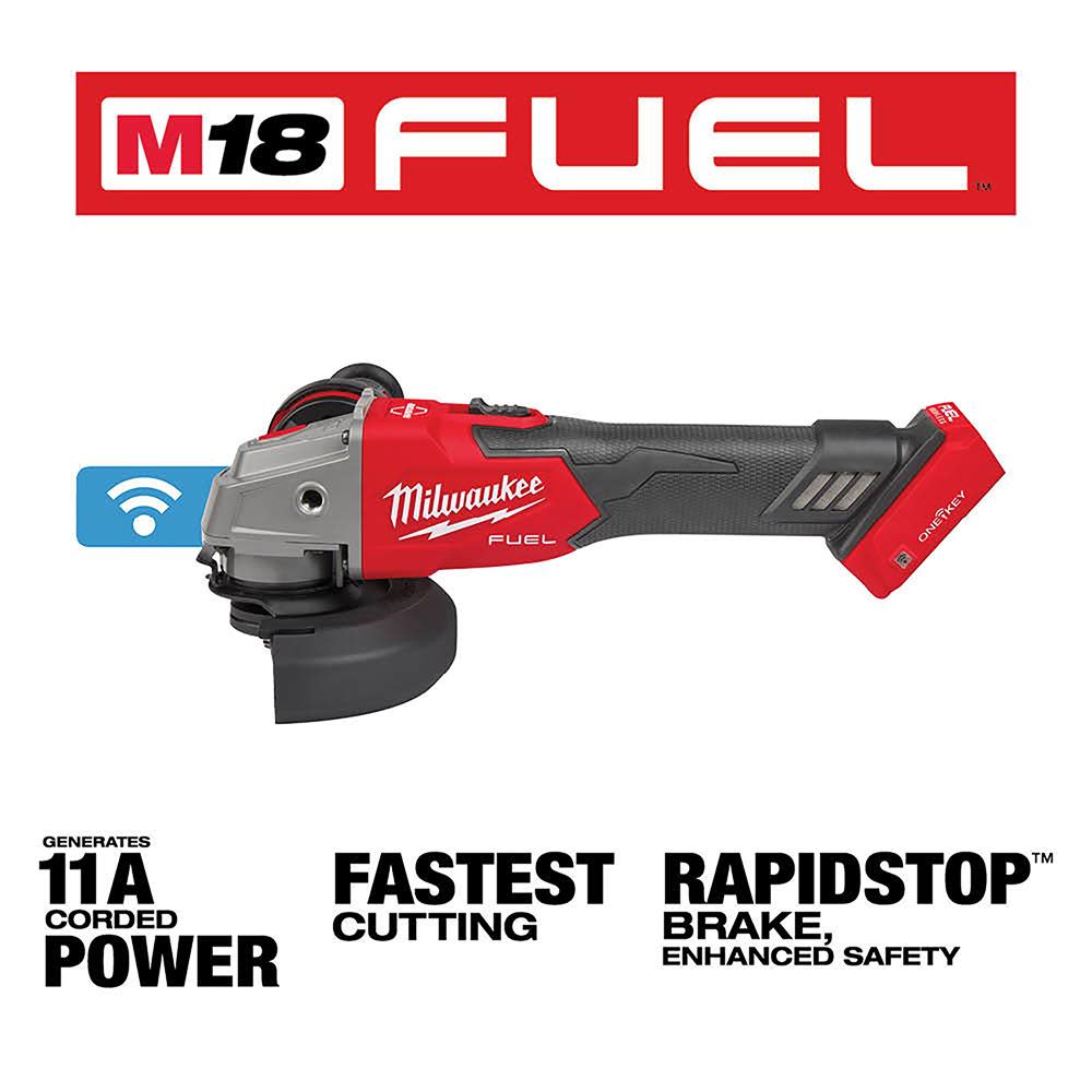Milwaukee M18 FUEL 4 1/2″ / 5″ Braking Grinder Bare Tool - Ascmtools
